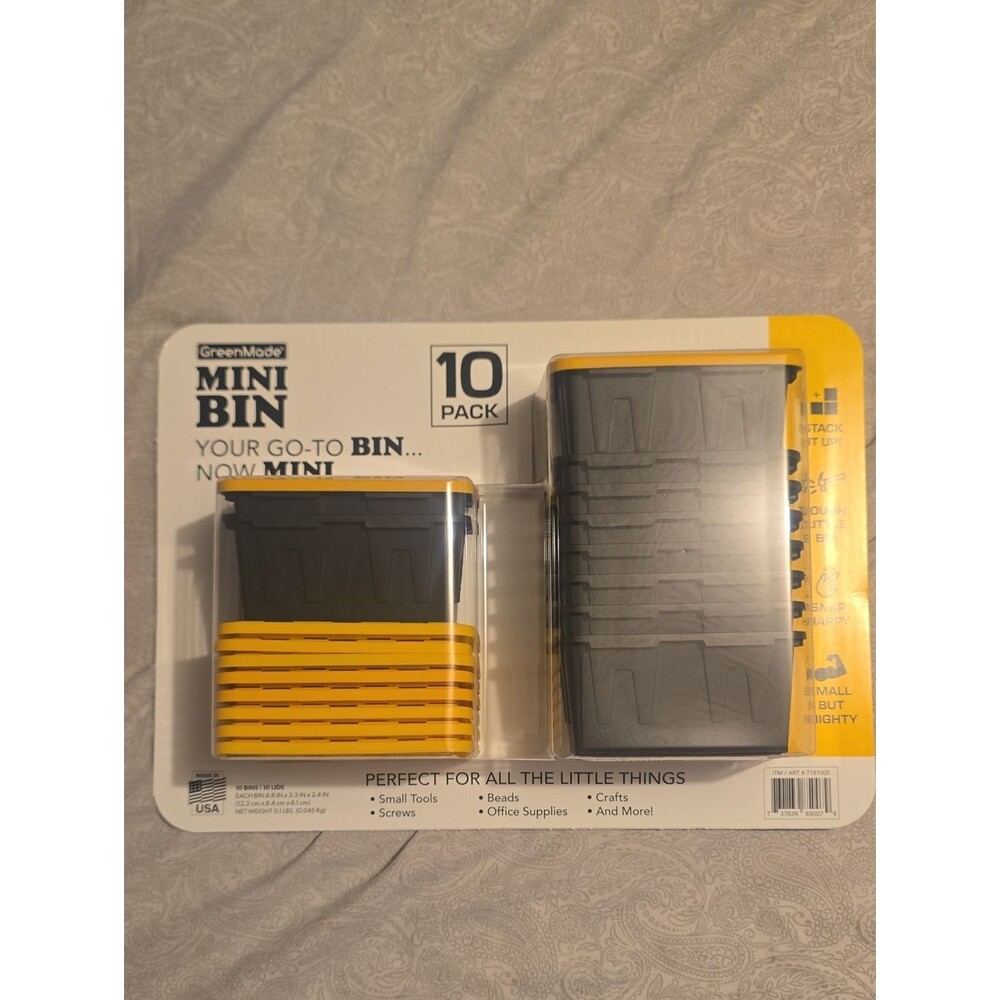 VIRAL GreenMade Mini Bin 10 pack black & yellow